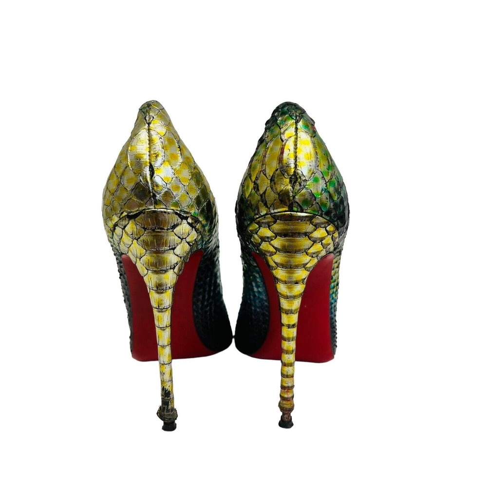 Christian Louboutin Multicolor Python Heels - Picture 7 of 9